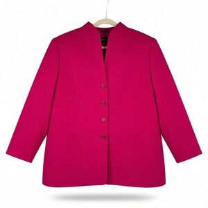 Piacenza for Escada Womens Size 46 Vintage Wool  Cashgora Blazer Jacket Italy